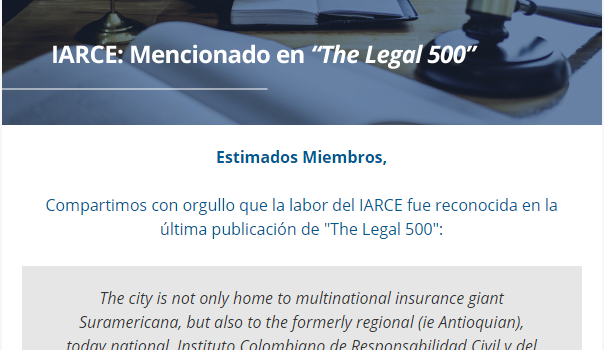 Reconocimiento al IARCE en «The Legal 500»